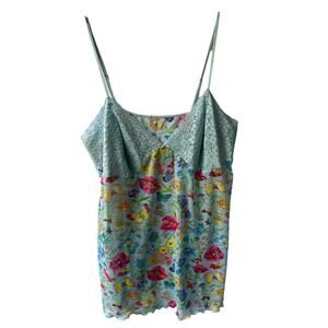 AVON Intimates Floral Print Lace Trim Slip Dress